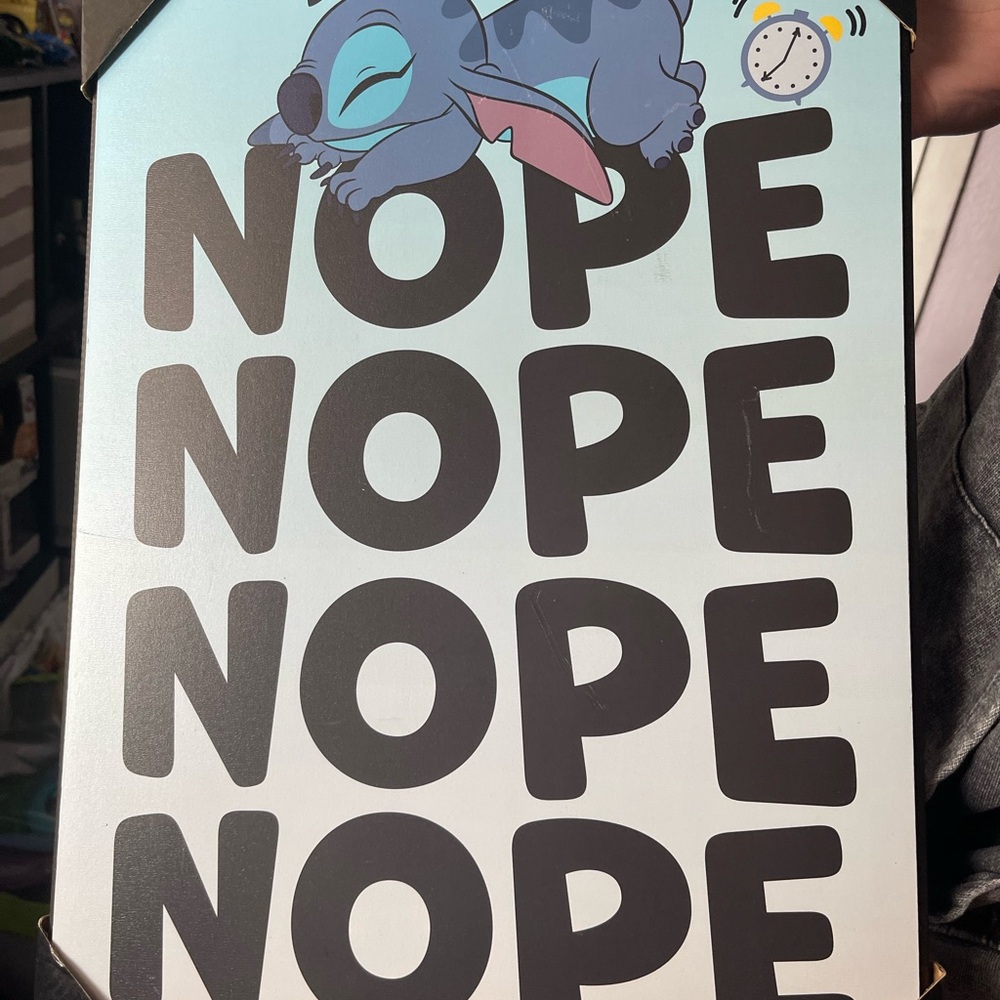 Stitch 'Nope' Wall Art